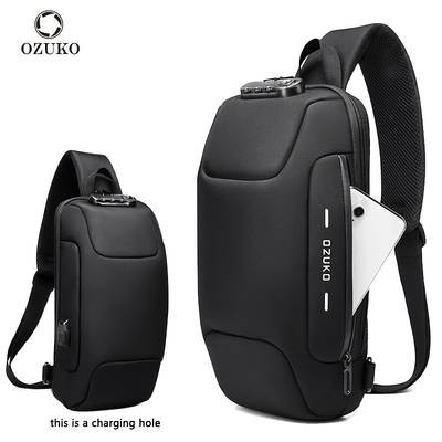 OZUKO Unisex Chest Bag with Anti-Theft Password Lock  Lightweight Crossbody Sling Bag for Daily Commuting and Travel
