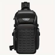 OZUKO Men's Tactical Crossbody Sling Bag  Large Capacity Anti-Scratch Chest Bag for Hiking, Travel, and Casual Use