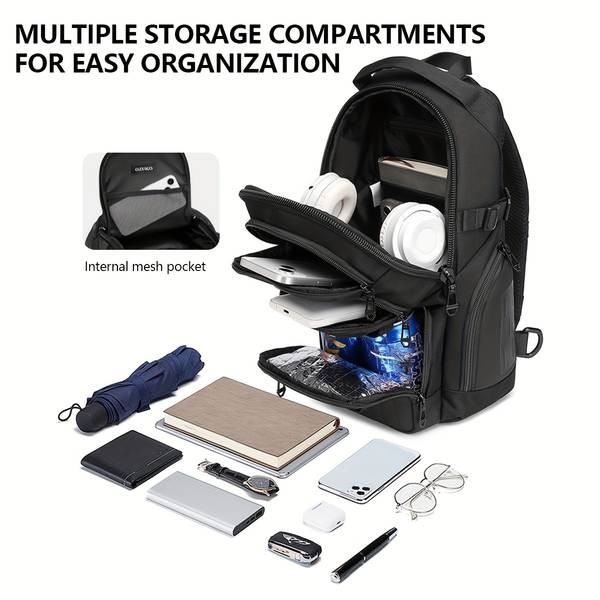 OZUKO Mens Oxford Messenger Bag  Multifunctional Large Capacity Shoulder Bag with Insulation for Cycling, Sports, and Outdoor Use