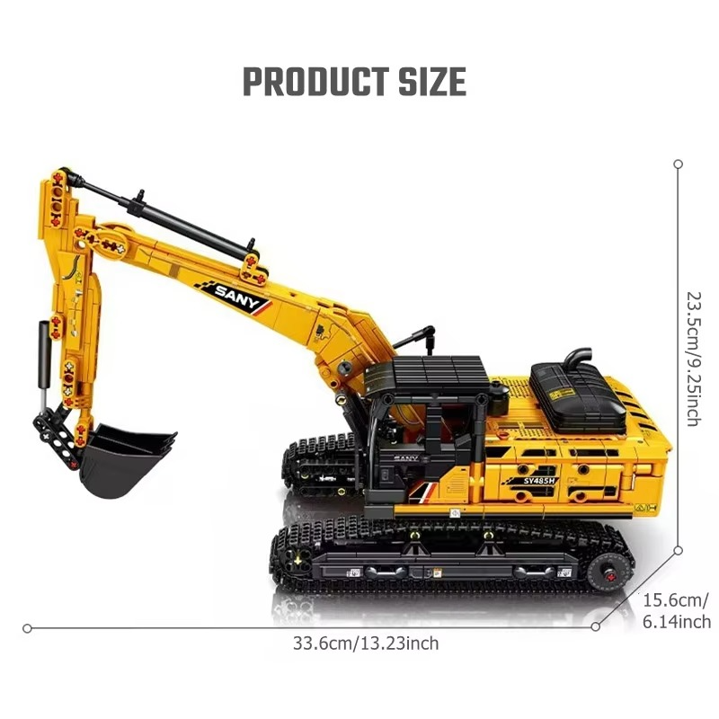 SEMBO BLOCK 1022pcs Excavator Models Building Blocks
