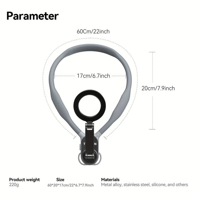 TELESIN Mobile Phone Magnetic Suction Ring Holder Multi-Angle Rotating Holder for Vlogging, Riding, and Outdoor Activities