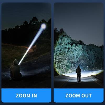 Smiling Shark SD-5995 LED Flashlight M80 Ultra Bright, USB Rechargeable Handheld Flashlight with Zoom Features