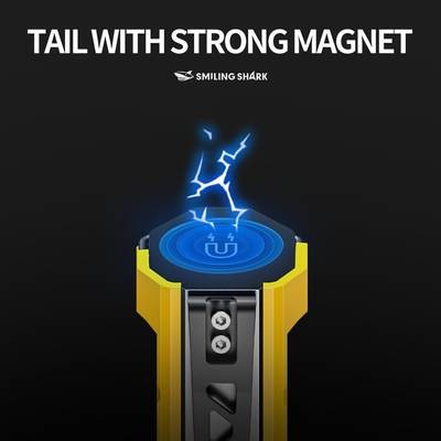 SMILING SHARK GZ5106 Super Bright LED Flashlight 7 Lighting Modes, Rechargeable Work Lamp with USB Charging Cable