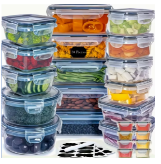 UNICHERRY 48pcs Food Storage Container Set