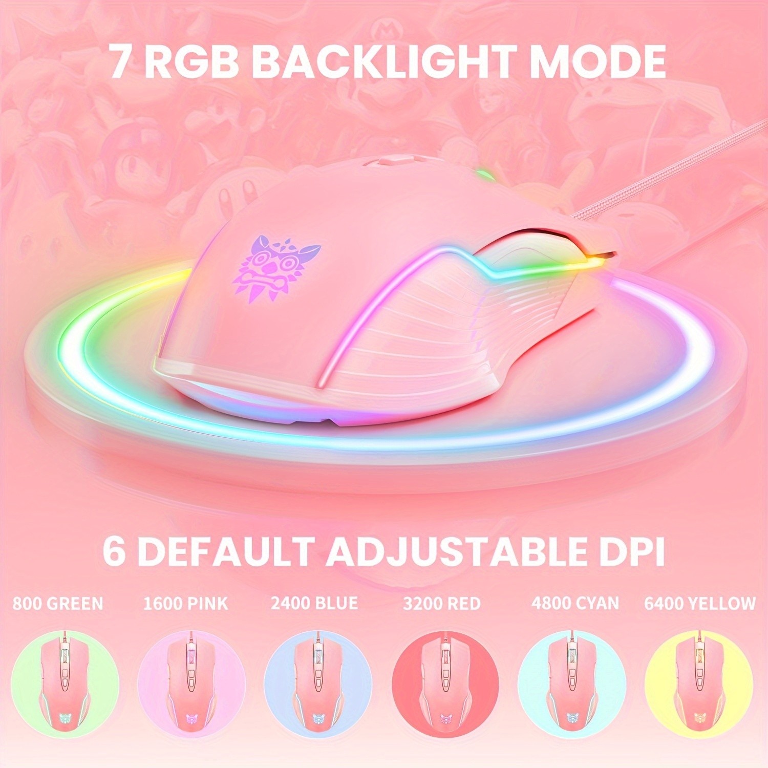 ONIKUMA Silent Mechanical Gaming Mouse Lightweight, Comfortable, and Customizable for Every Gamer