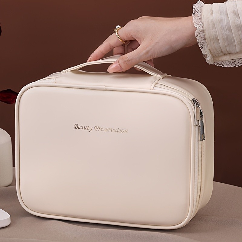 HEART LEAF Split-Open Makeup Bag