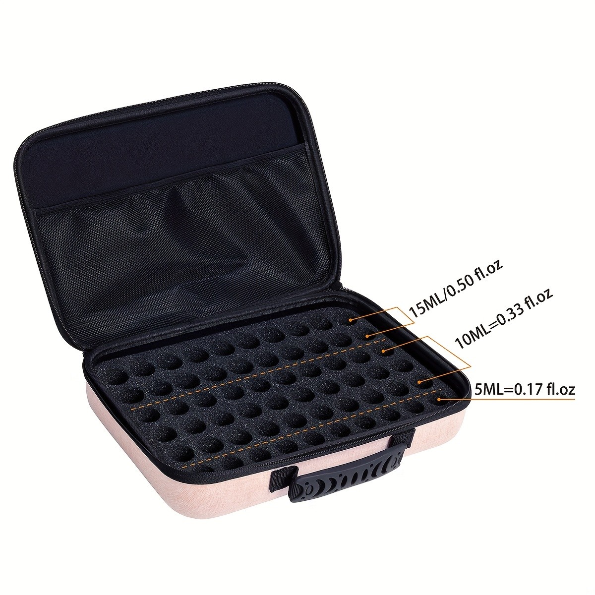 UOZL 60-Slot Essential Oil Storage Case with Detachable Sponge