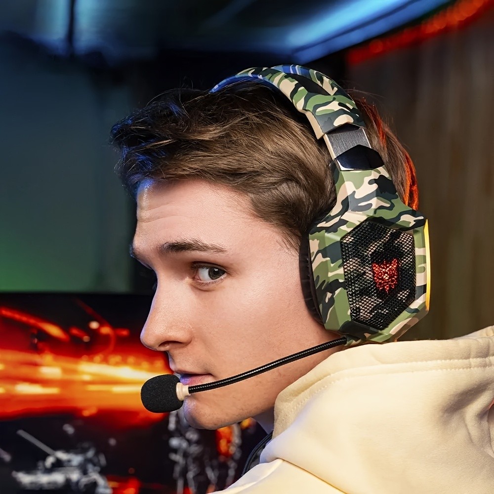 ONIKUMA Wired Gaming Headset High-Definition Microphone, RGB Lighting, Immersive Sound for PS4, PS5, and PC