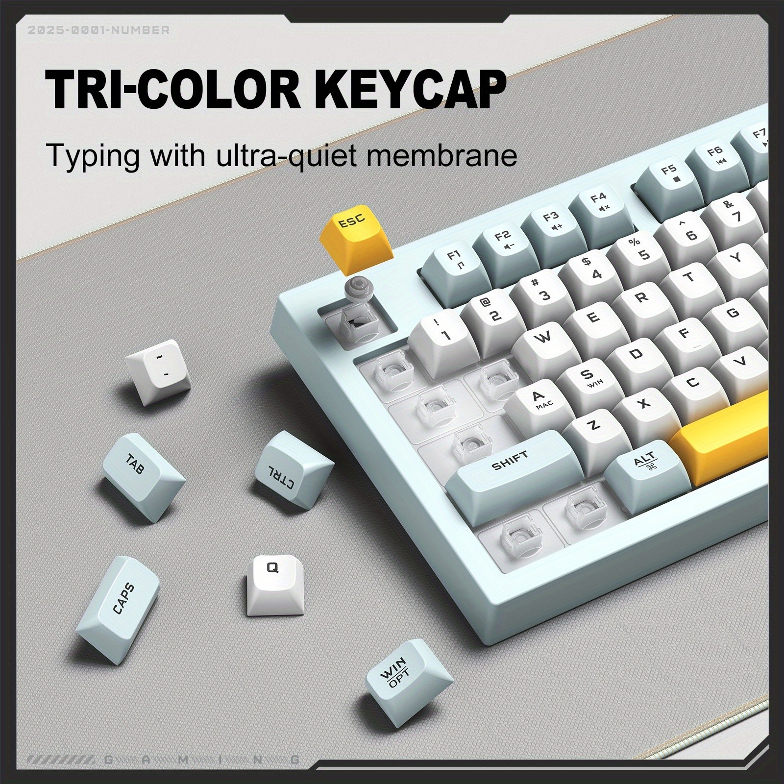 ONIKUMA Wireless Keyboard 94 Membrane Keys, LCD Screen, Multi-Function Knob, Ergonomic Design