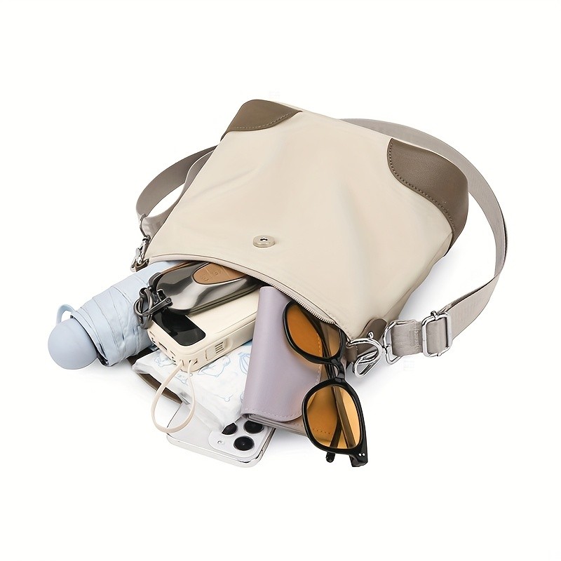 OGEHUAFEE Womens Lightweight Nylon Messenger Bag  Casual Shoulder Bag with Adjustable Strap, Multiple Compartments for Travel & Shopping