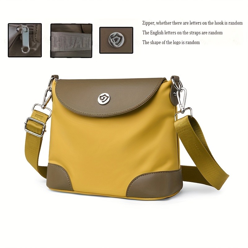 OGEHUAFEE Womens Lightweight Nylon Messenger Bag  Casual Shoulder Bag with Adjustable Strap, Multiple Compartments for Travel & Shopping