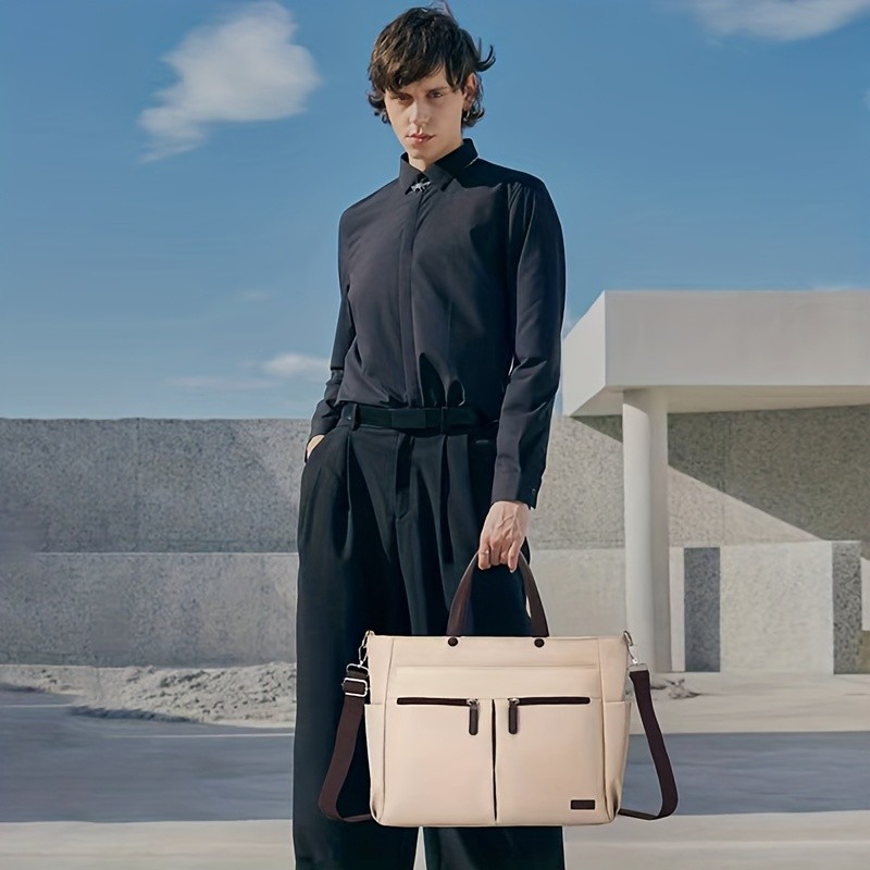 OGEHUAFEE Lightweight Nylon Laptop Bag for Men & Women Adjustable Shoulder Strap, Multiple Pockets, Ideal for Travel & Daily Use