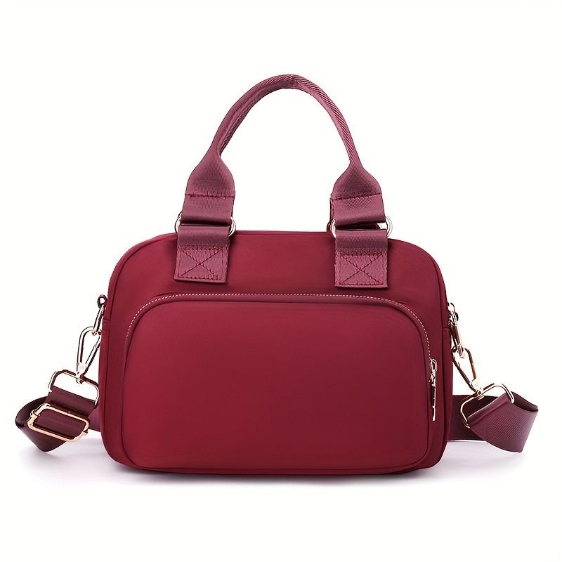 OGEHUAFEE Large Capacity Nylon Bag  Lightweight Travel Shoulder & Handbag with Removable Strap, Zipper Closure, Adjustable Straps, Casual Style