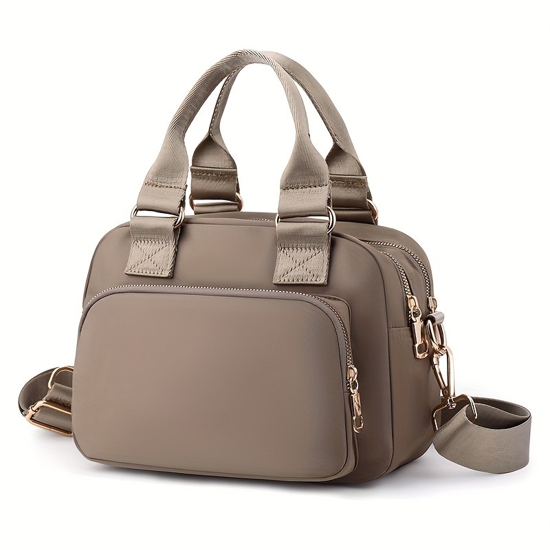 OGEHUAFEE Large Capacity Nylon Bag  Lightweight Travel Shoulder & Handbag with Removable Strap, Zipper Closure, Adjustable Straps, Casual Style