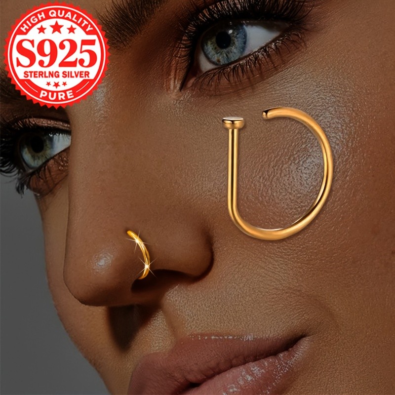 SOL COLL S925 Silver Womens Fashion Nose Ring