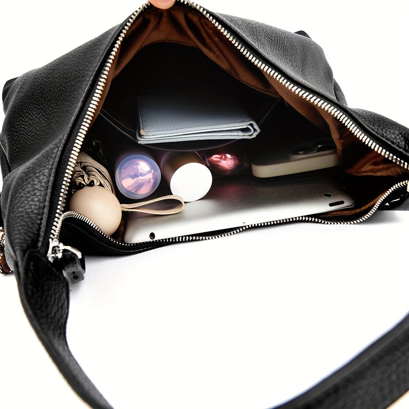 OGEHUAFEE Womens Elegant Large Capacity Tote Handbag  Golden-Tone Hardware, Zipper Closure, Nylon Lining, Multi-Color Options