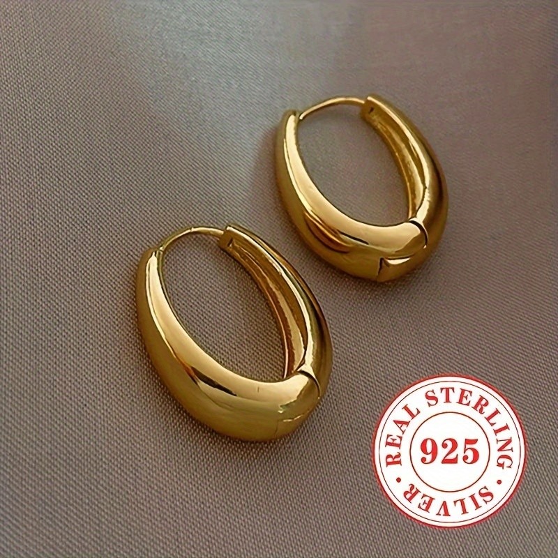 JOYHERS Womens Fashion Hoop Earrings with 18K Gold Plating