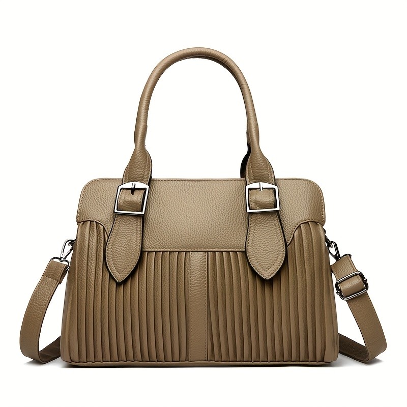 OGEHUAFEE Womens Large Capacity PU Handbag  Stylish Business Briefcase with Detachable Shoulder Strap