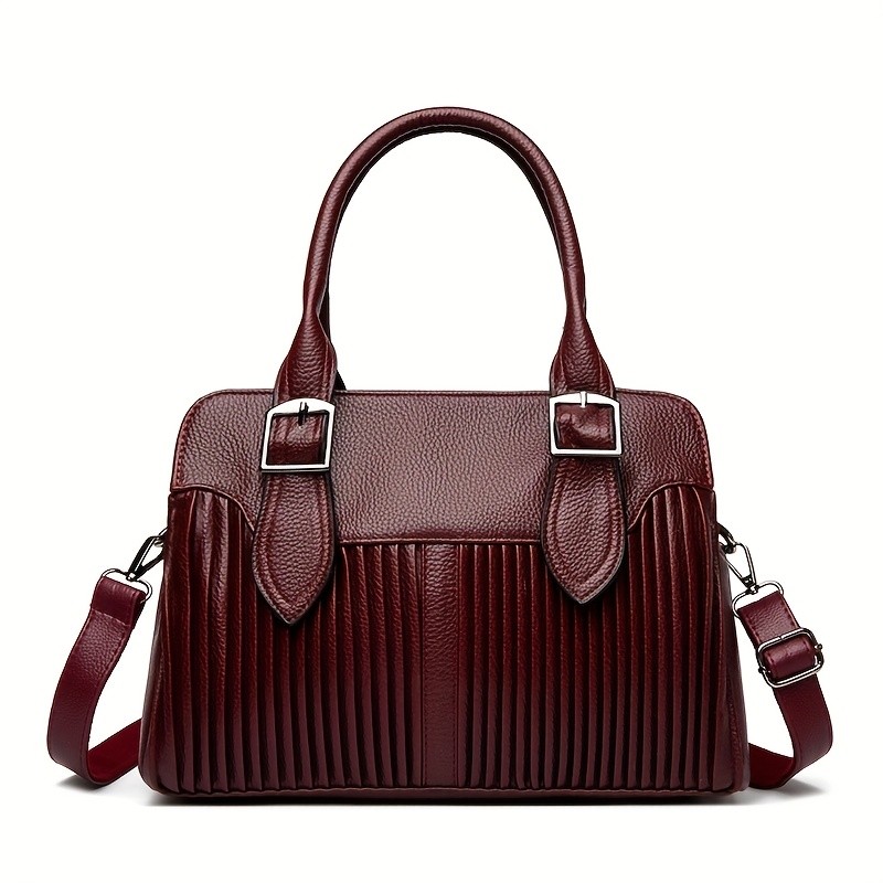 OGEHUAFEE Womens Large Capacity PU Handbag  Stylish Business Briefcase with Detachable Shoulder Strap