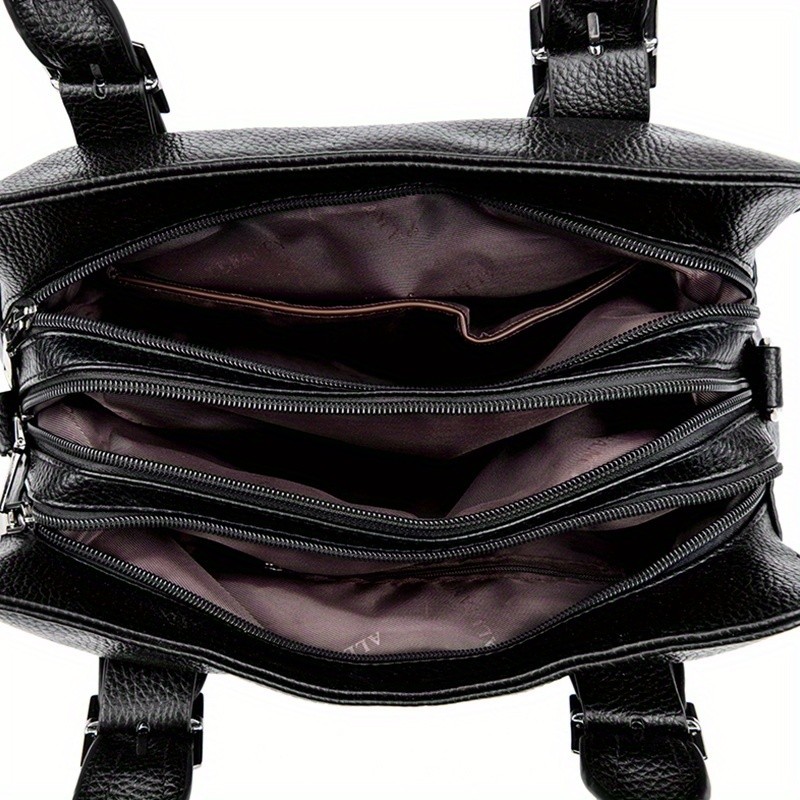 OGEHUAFEE Womens Large Capacity PU Handbag  Stylish Business Briefcase with Detachable Shoulder Strap