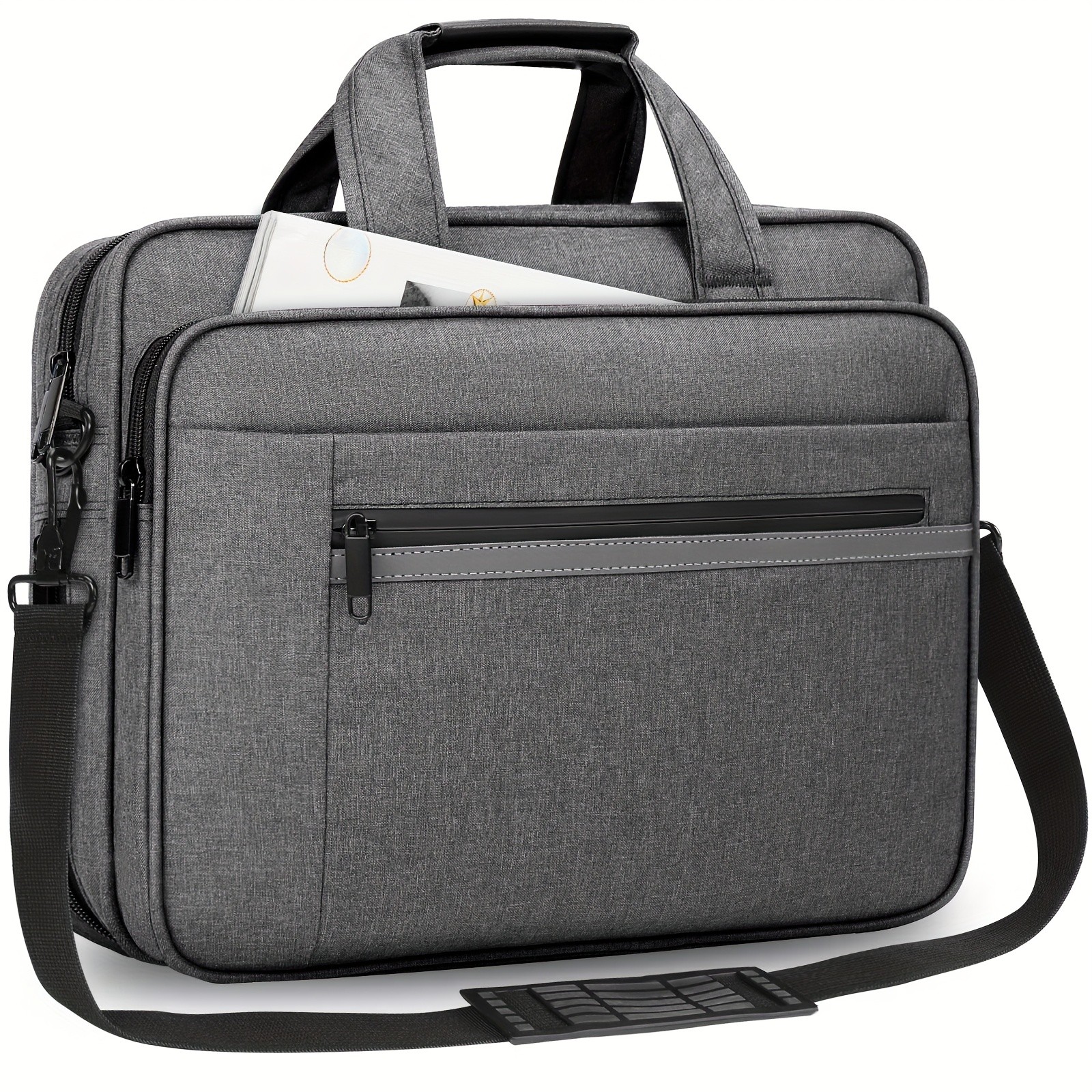 KTMOUW Laptop Briefcase for 15.6-inch Devices  Expandable Messenger Bag, Multiple Compartments, TSA-Compliant Design, Ideal for Business & Travel