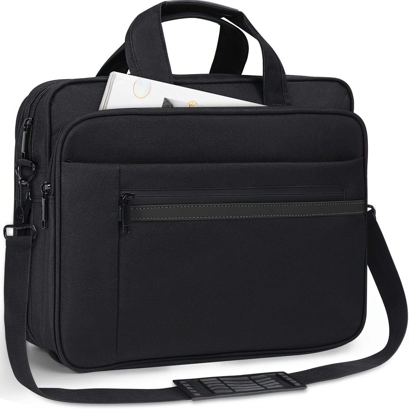 KTMOUW Laptop Briefcase for 15.6-inch Devices  Expandable Messenger Bag, Multiple Compartments, TSA-Compliant Design, Ideal for Business & Travel