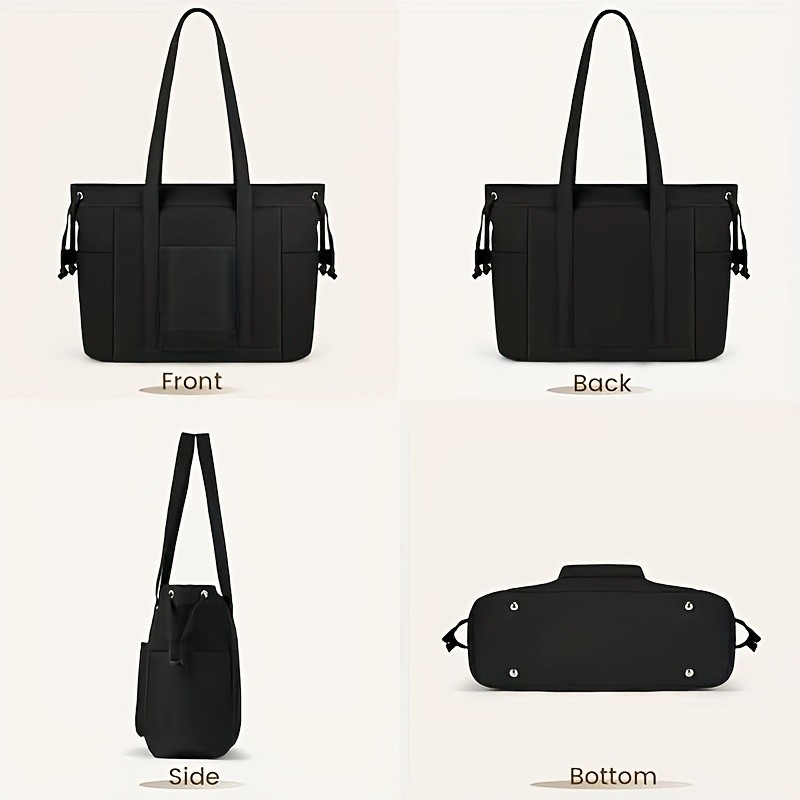 KTMOUW Women's Canvas Tote Bag  Zippered Compartment, Collegiate Style, Perfect for Commuting, Campus Use, Thanksgiving & Christmas Gifts