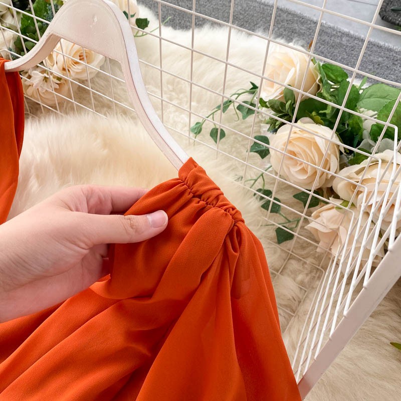 Flare Neck Cake Dress Sexy Backless