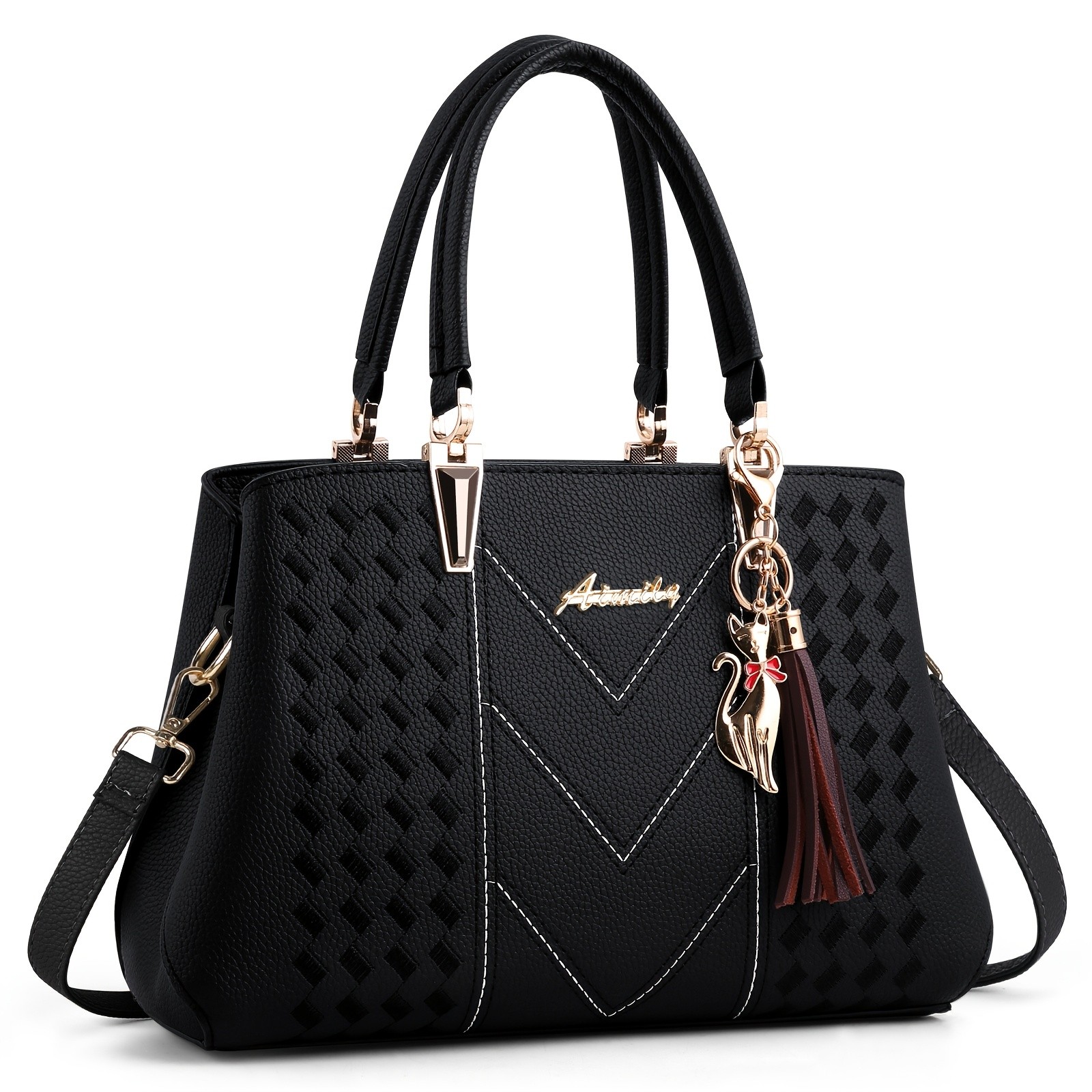 KTMOUW Womens Tote Bag Multiple Inner Pockets, Small Handbag, Waterproof Shoulder Bag, Stylish and Functional