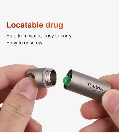 Tiartisan Pure Titanium Multi-Purpose Metal Storage Box  Sealed Waterproof Box for Medication, Jewelry, Vitamins, and Outdoor Use