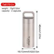Tiartisan Pure Titanium Multi-Purpose Metal Storage Box  Sealed Waterproof Box for Medication, Jewelry, Vitamins, and Outdoor Use