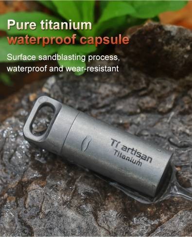 Tiartisan Pure Titanium Multi-Purpose Metal Storage Box  Sealed Waterproof Box for Medication, Jewelry, Vitamins, and Outdoor Use