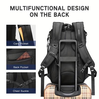 OZUKO Men's Business Backpack  Professional Laptop Bag with Shock-Absorbing Padding for Work, Travel, and Daily Commute