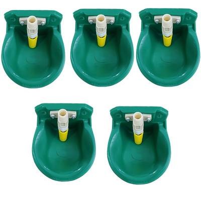 ITECHJOY 4pcs Green PVC Animal Feeding and Drinking Trough Durable Outdoor Feeder for Sheep, Cattle, and Goats