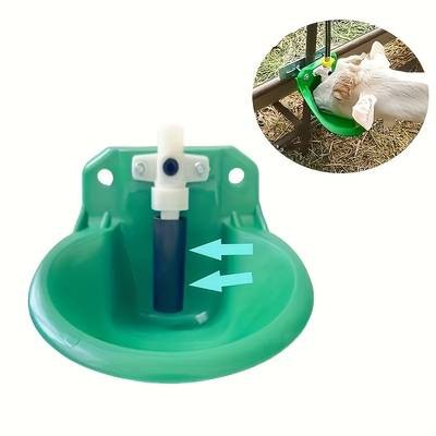 ITECHJOY 4pcs Green PVC Animal Feeding and Drinking Trough Durable Outdoor Feeder for Sheep, Cattle, and Goats