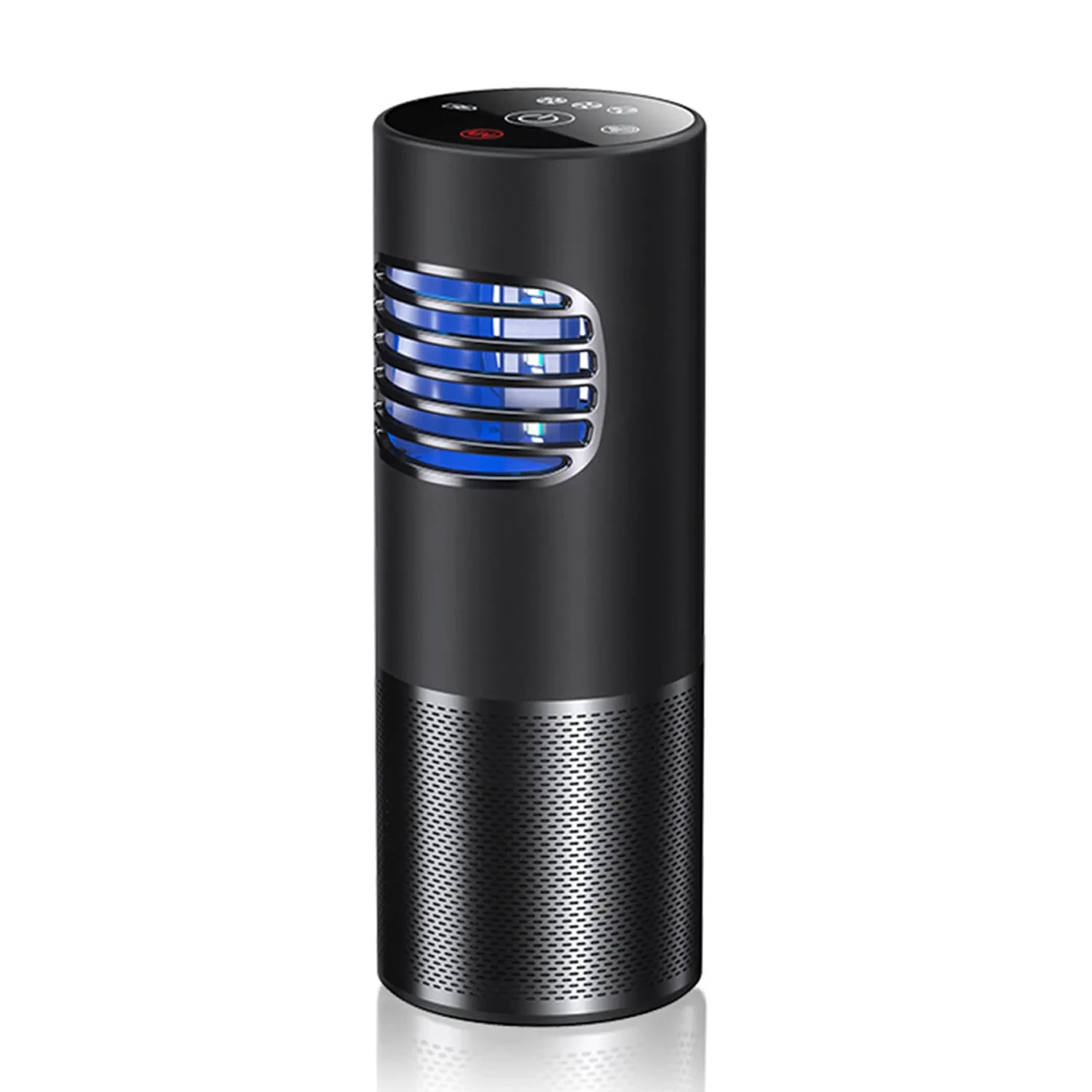 On board air purifier for new car odor removal