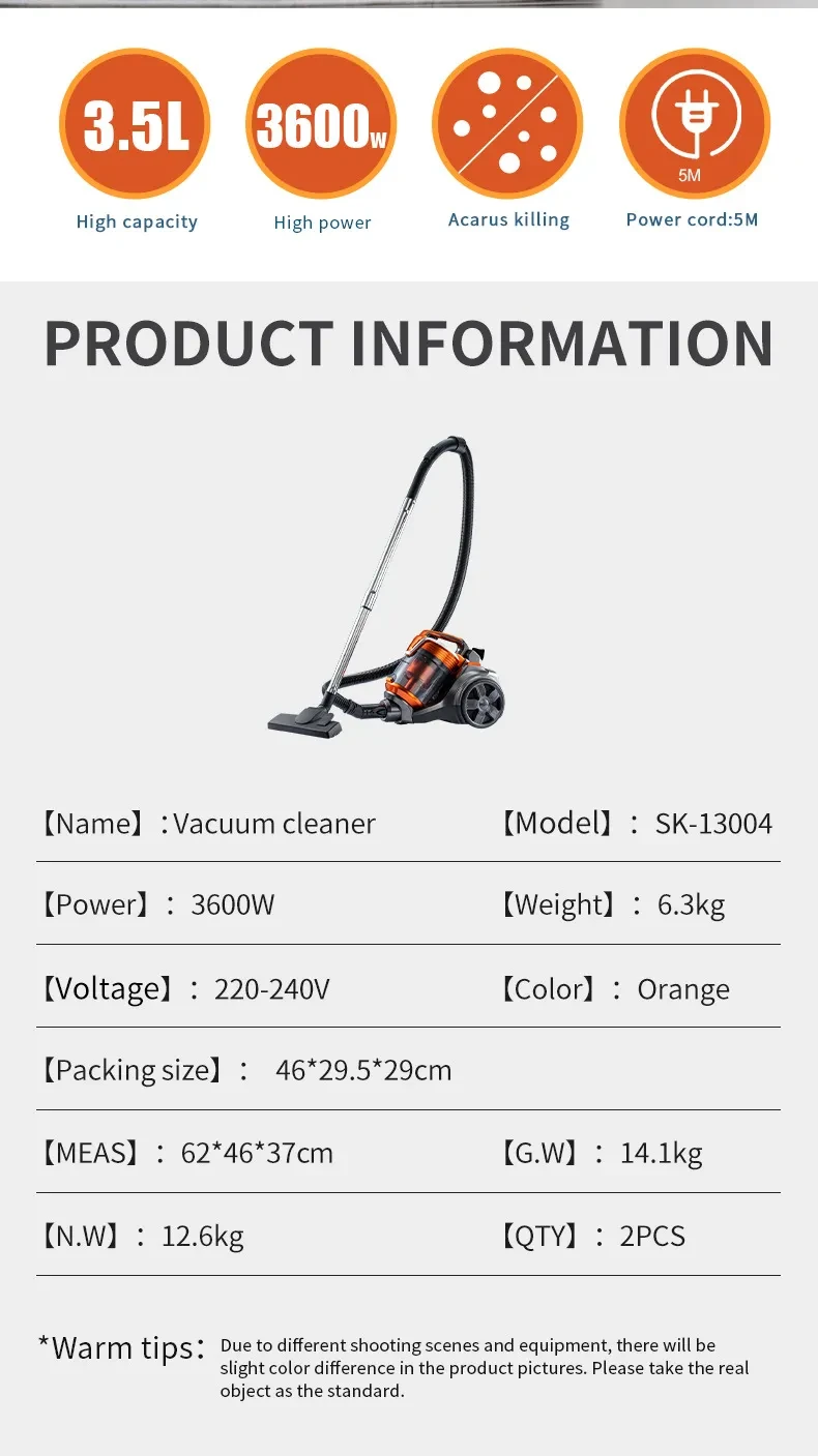 Household Multi-function Handheld Large Suction Wired Vacuum Cleaner