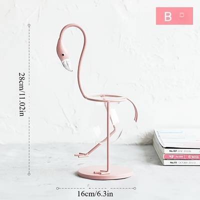 ITECHJOY Eye-Catching Flamingo Hydroponic Vase Add a Touch of Vintage Elegance to Your Desk