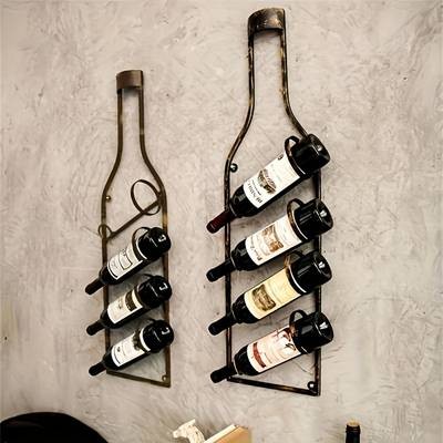 ITECHJOY Vintage Bronze Wall-Mounted Wine Rack  A Rustic Touch for Your Home Bar