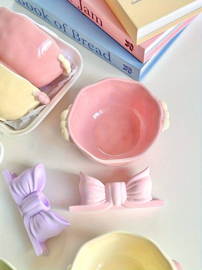 ITECHJOY 4pcs Macaron Colored Cute Bowls  Add a Touch of Charm to Your Dining Experience