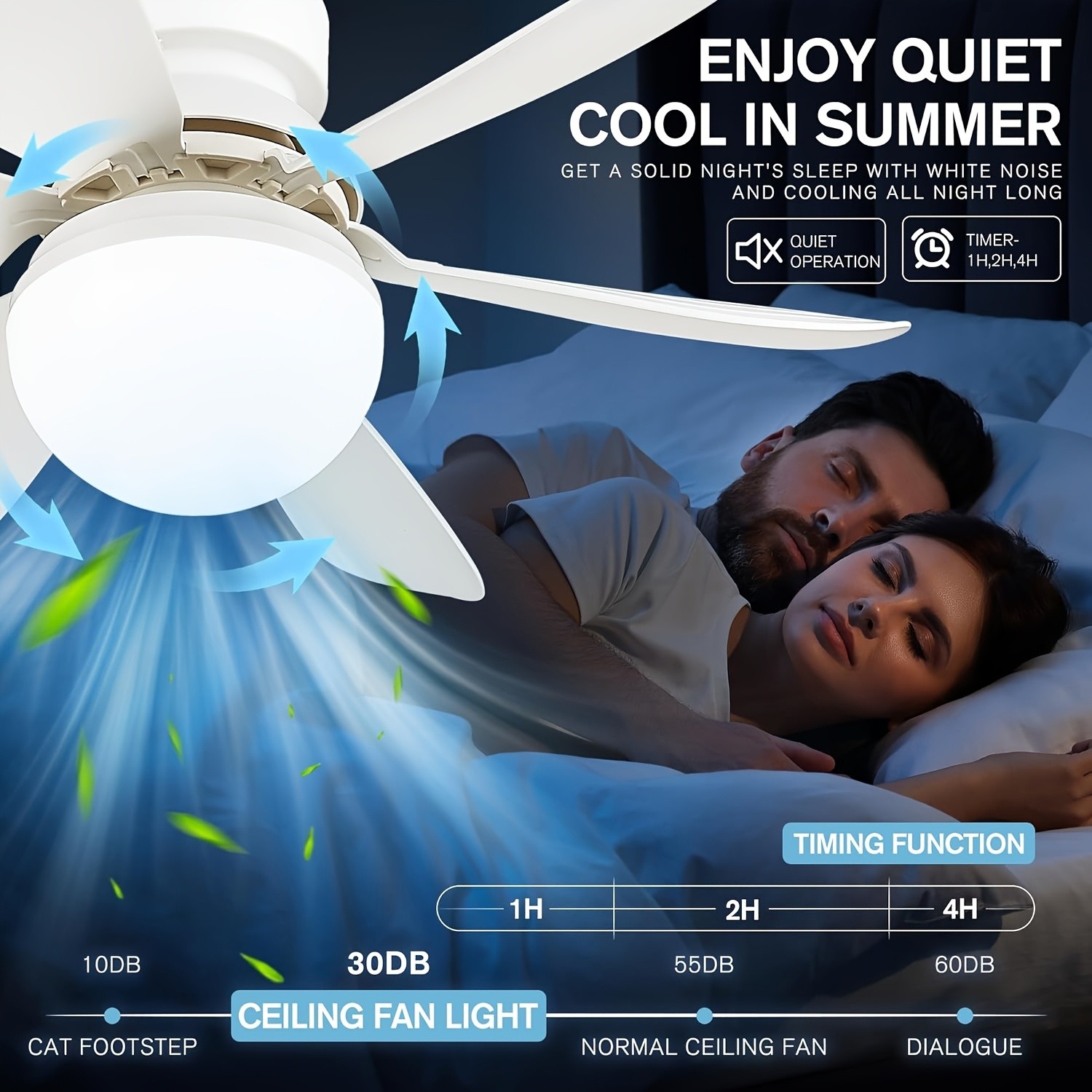 XBATE Smart Ceiling Fan Light with Remote Control