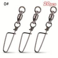 Goture 20/100pcs Stainless Steel Quick Pin B Type Connector Bearing Turn Ring  Reliable Fishing Gear for Seamless Connections