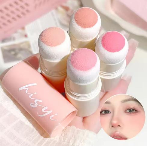 HISYI Yunrou Soft Fog Blush Stick - Energetic and Bouncy, Korean Style, Brightening, Dual-Use for Lips and Cheeks