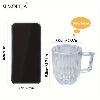 KEMORELA Premium Glass Coffee Cups with Handles Classic and Elegant Drinkware for Every Occasion