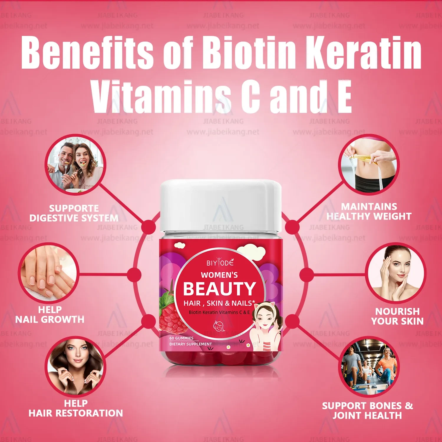 Biyode Womens Beauty Hair, Skin & Nails Supplement