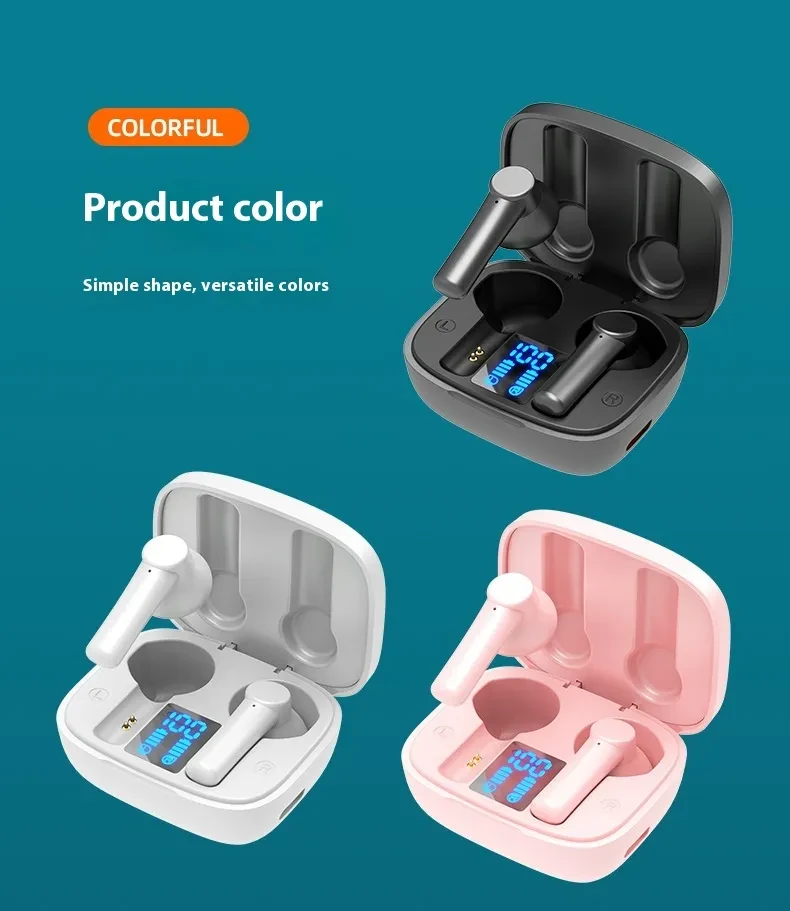 Digital Display Sports In-ear Waterproof Wireless Bluetooth Headset