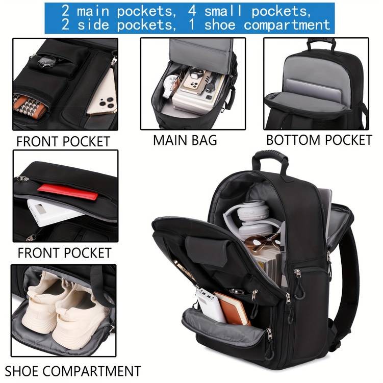 Travel Backpack with Laptop Compartment  A Stylish and Functional Backpack for Both Men and Women