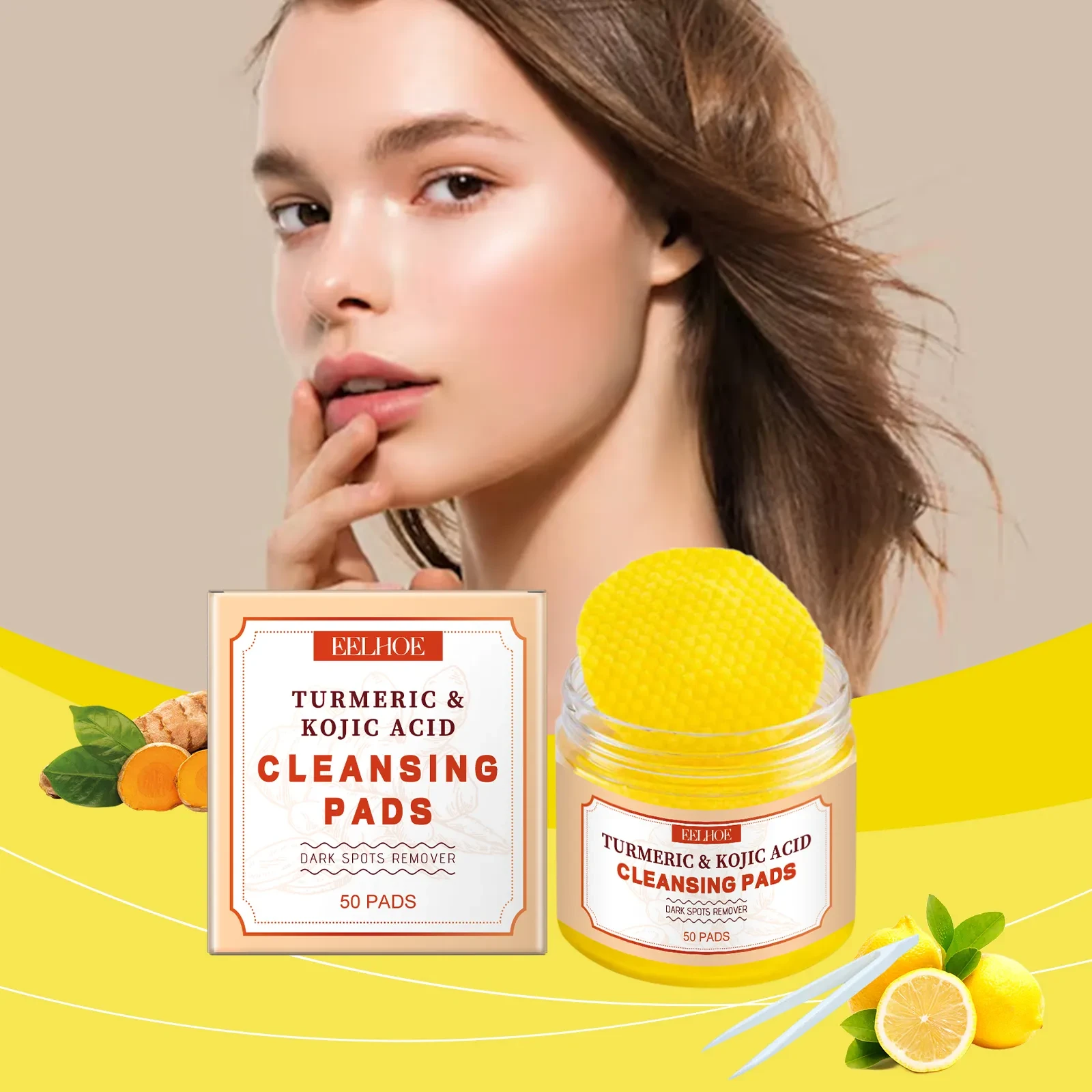 EELHOE Turmeric & Kojic Acid Cleansing Pads