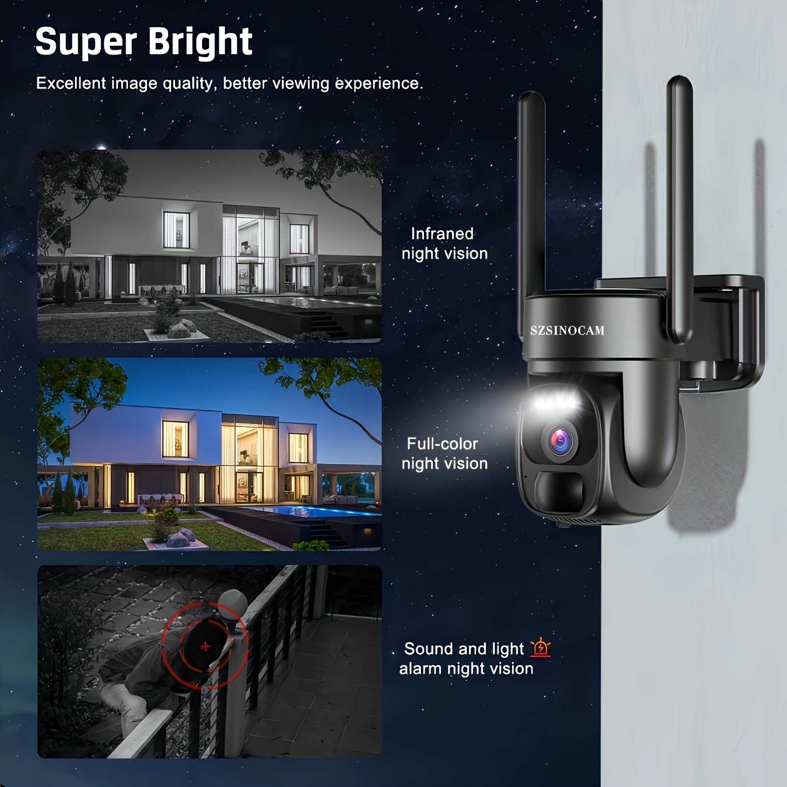 SZSINOCAM Solar Security Camera