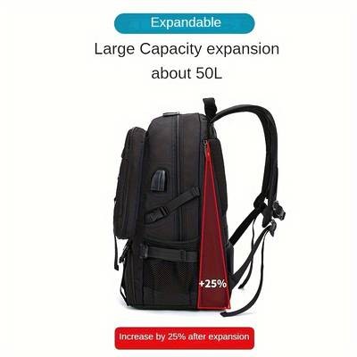 YISUDONN 50/80L Travel Backpack  Expandable Sports Hiking Backpack with Shoe Compartment & Laptop Sleeve